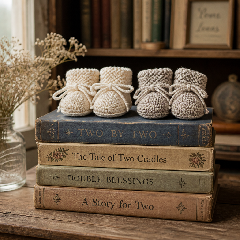 Vintage Book Stack Announcement