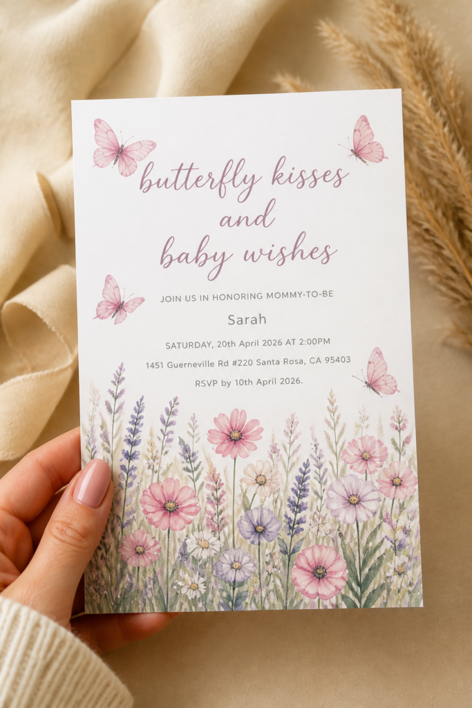 Watercolor Butterfly Invitations