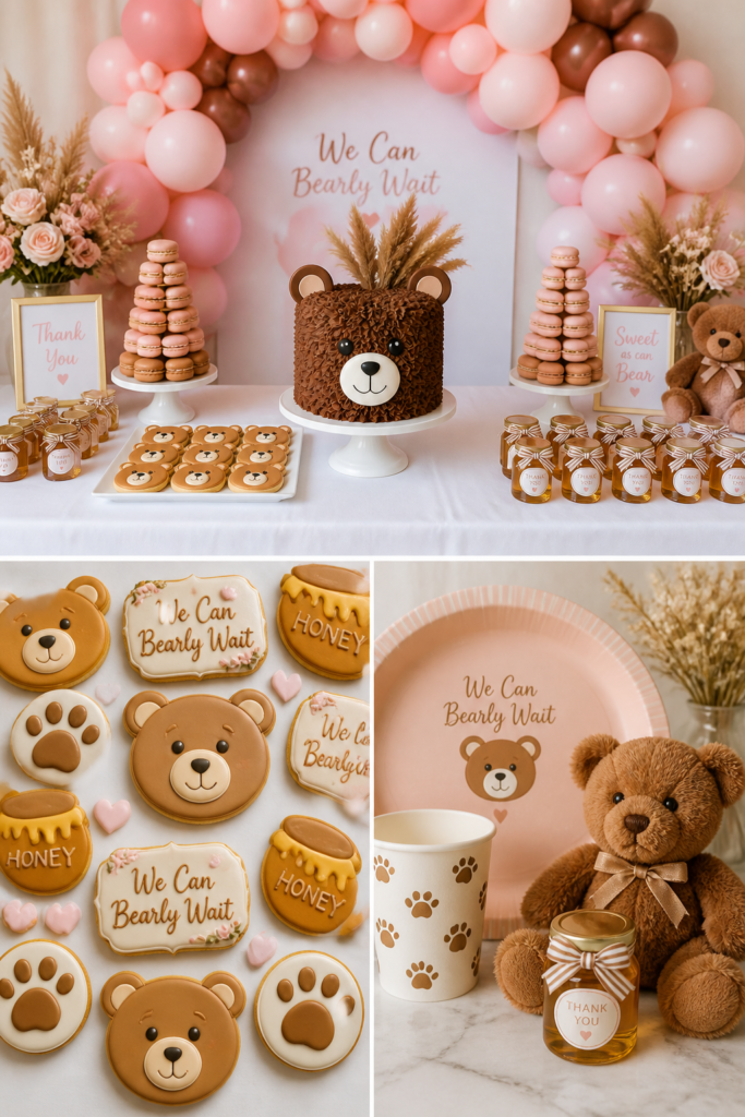 We Can Bearly Wait (Teddy Bears) baby shower theme