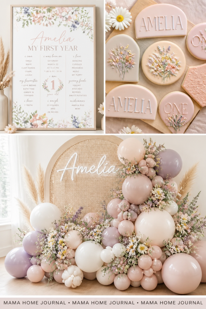 Wildflower First Birthday Theme