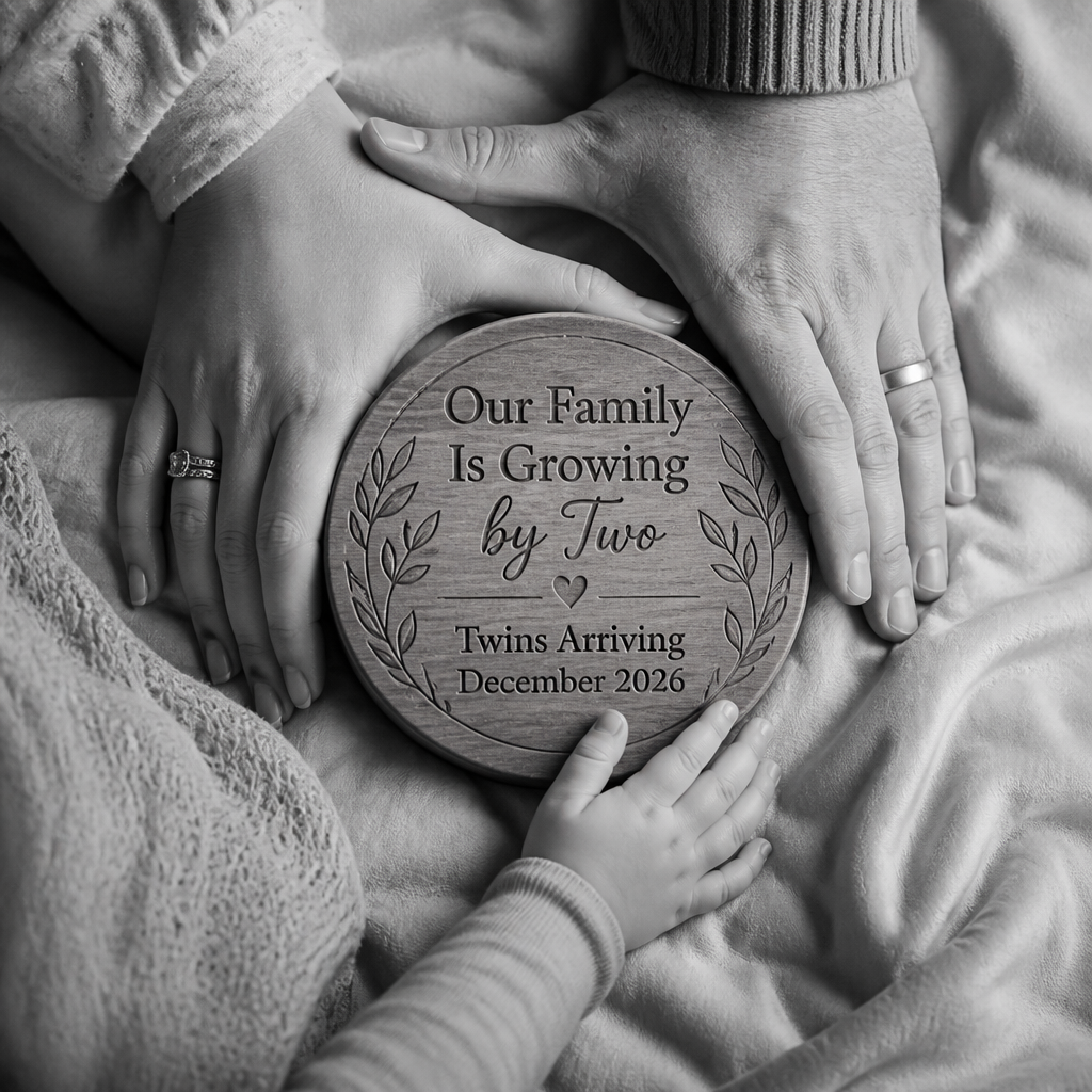 Wooden Plaque Family Portrait