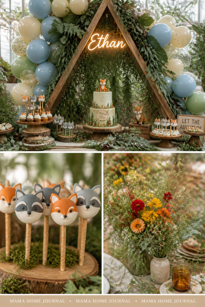 Woodland Animals First Birthday Theme