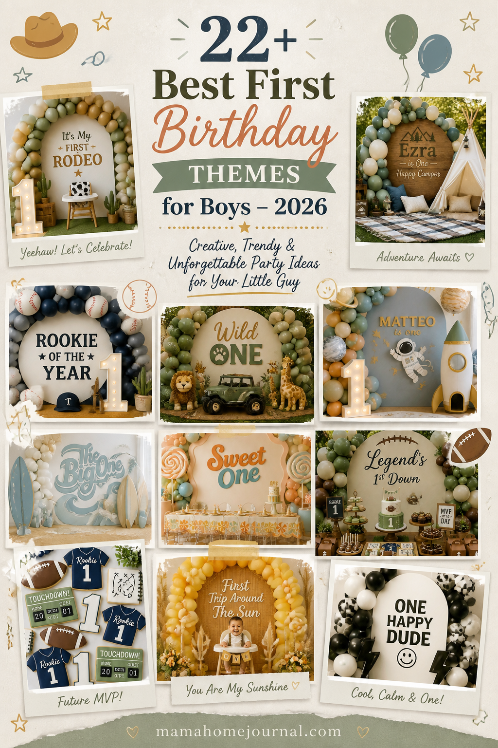 first birthday theme for boys