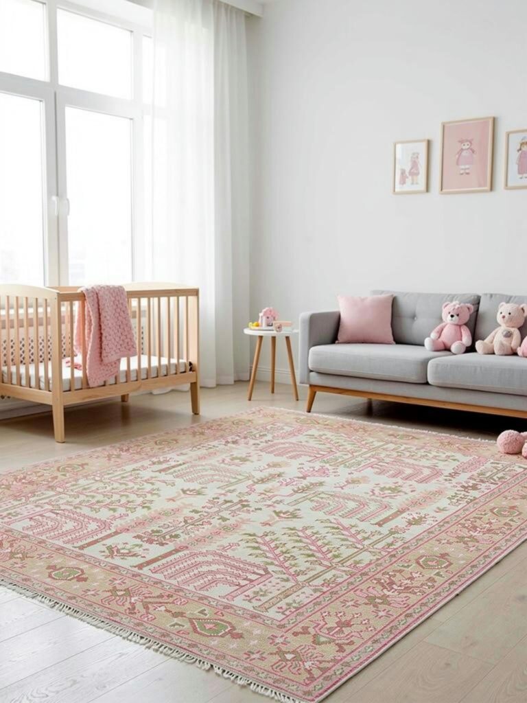 pink ivory rug