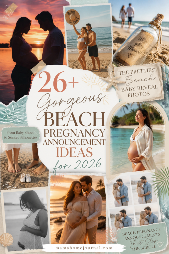Romantic Beach Pregnancy Announcement Inspiration