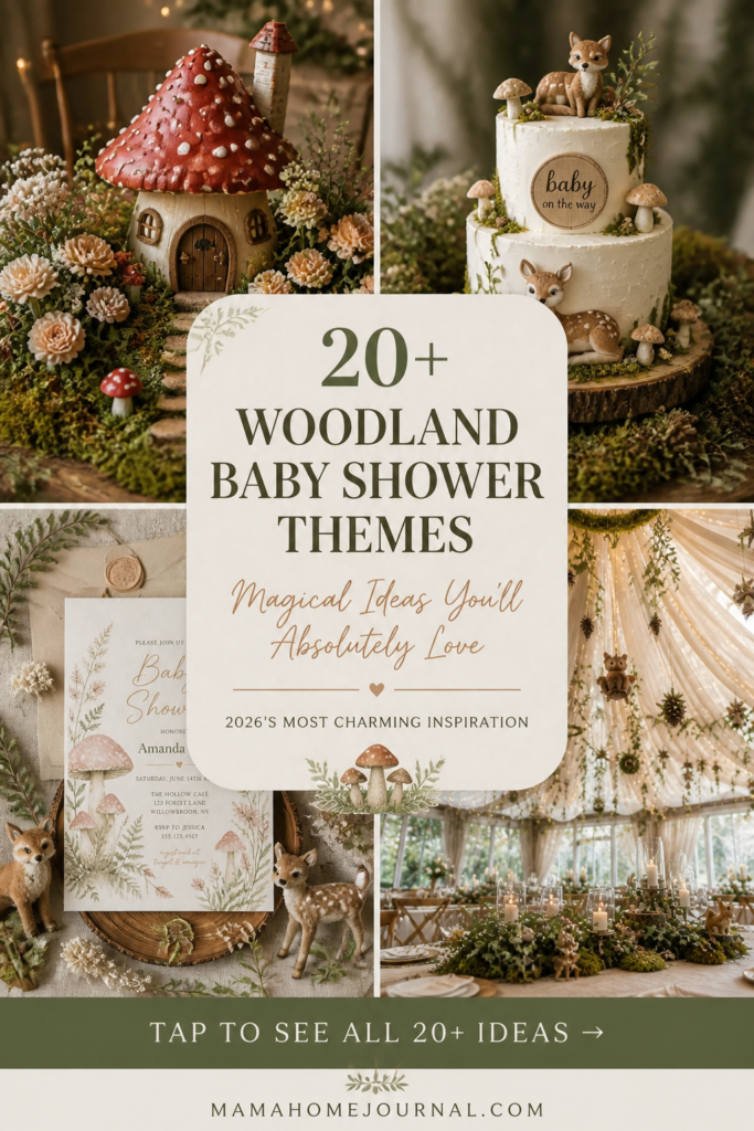 Woodland Baby Shower Decorations, Cakes & Dessert Table Ideas