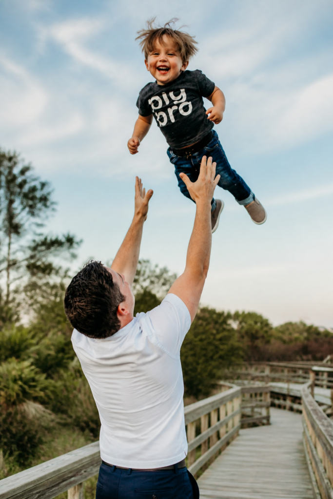 Big Bro Toss Baby Announcement