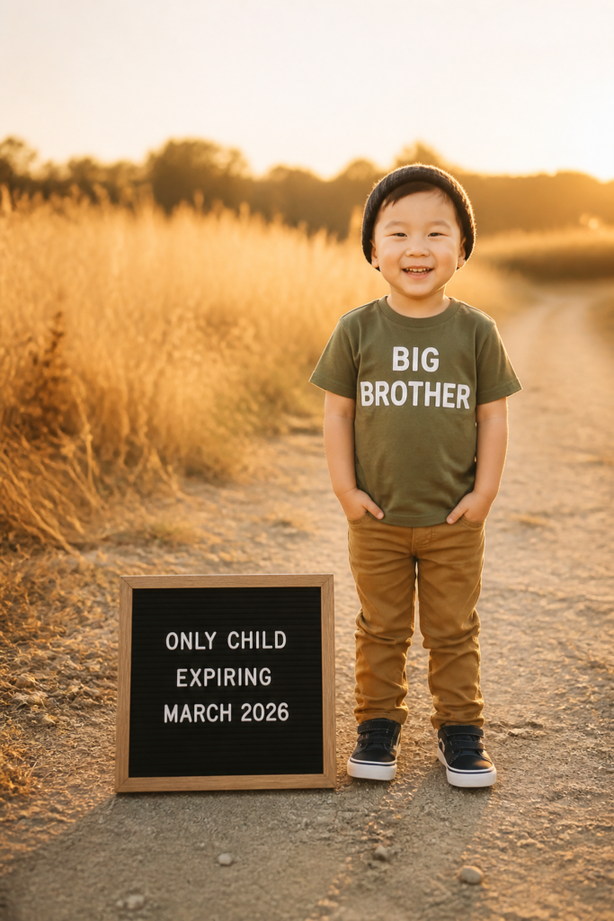 Big Brother or Big Sister Letter Board Pregnancy Announcement