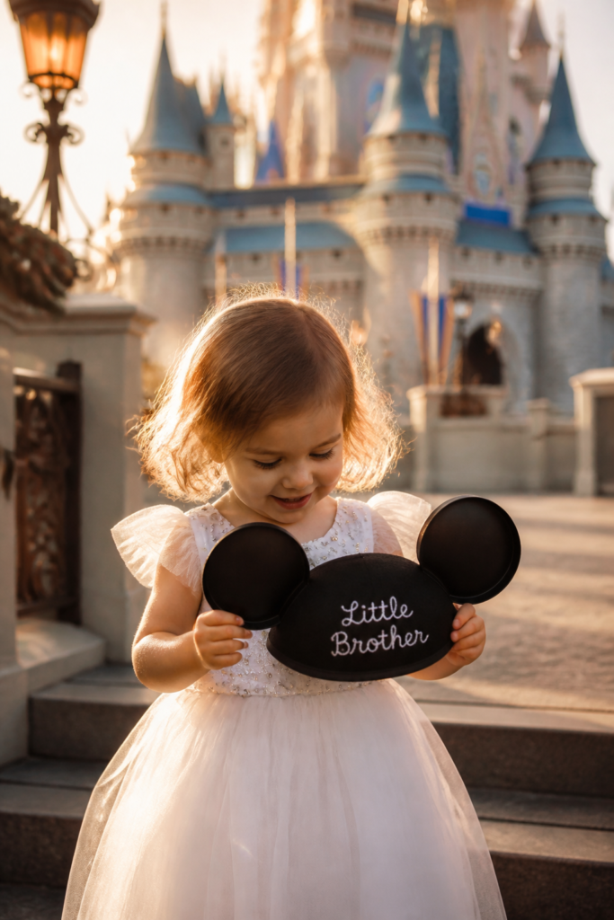 Big Brother or Sister Holding Mouseketeer Ears