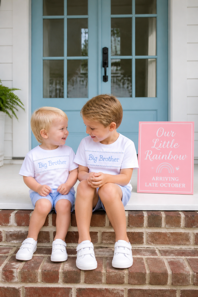 Big Brothers Rainbow Baby Announcement