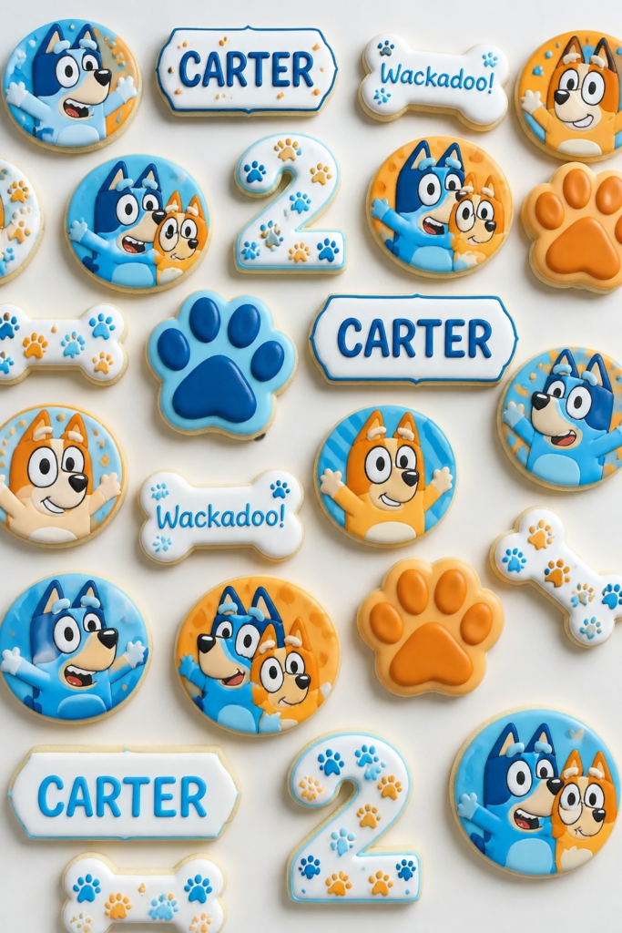 Blue and Orange Boy's Bluey Cookie Set