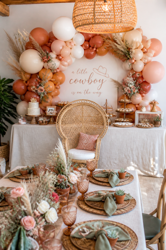 Boho Cowboy Baby Shower Aesthetic