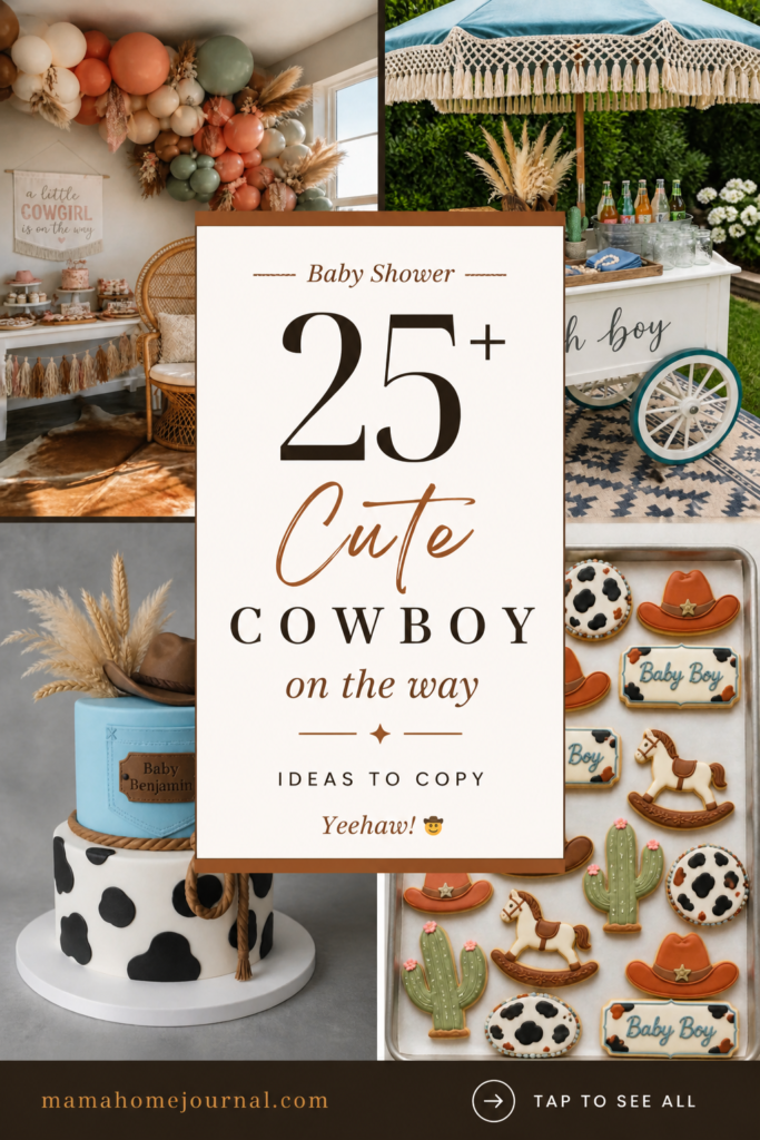 Cowboy on the way Baby Shower Ideas