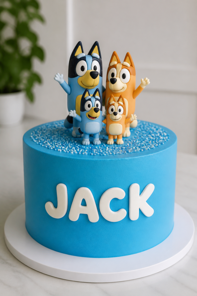 Bright Blue Cake for Boys