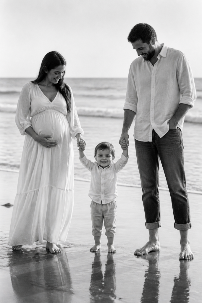 Bump on the Beach Baby Announcement