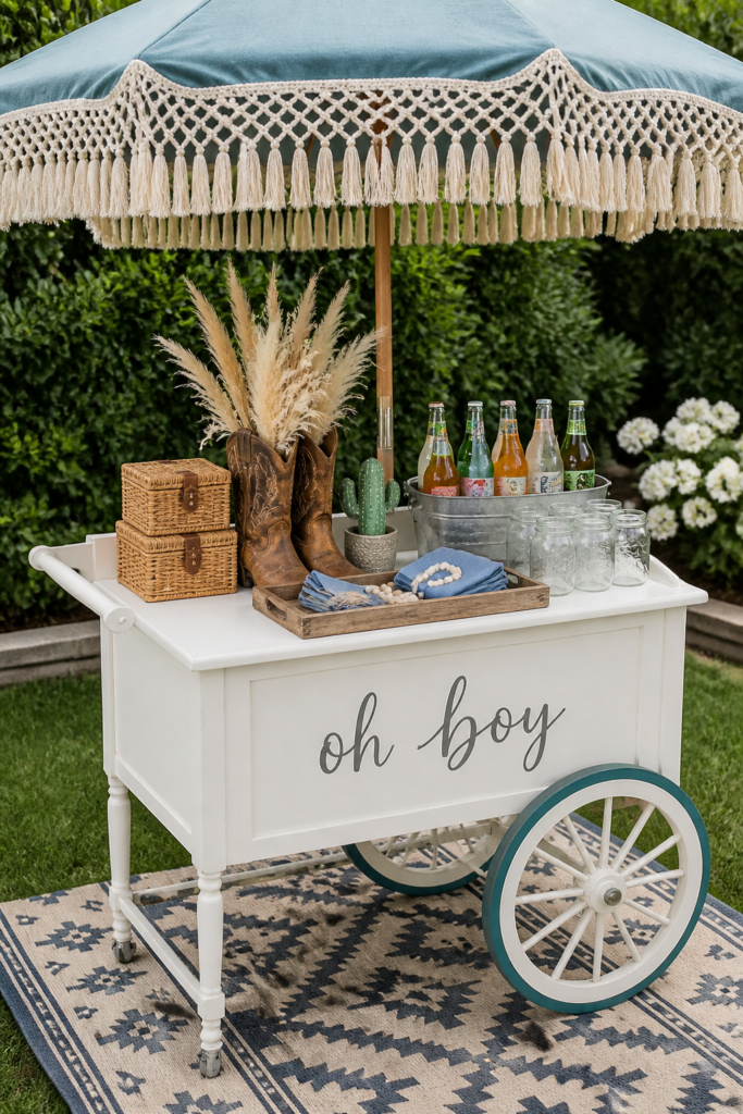 Cart Display Drink and Treat Station