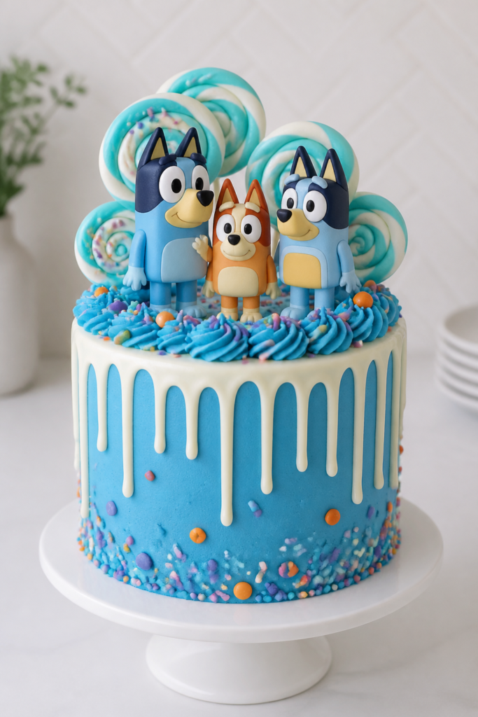 Chocolate Bubble Bluey Cake