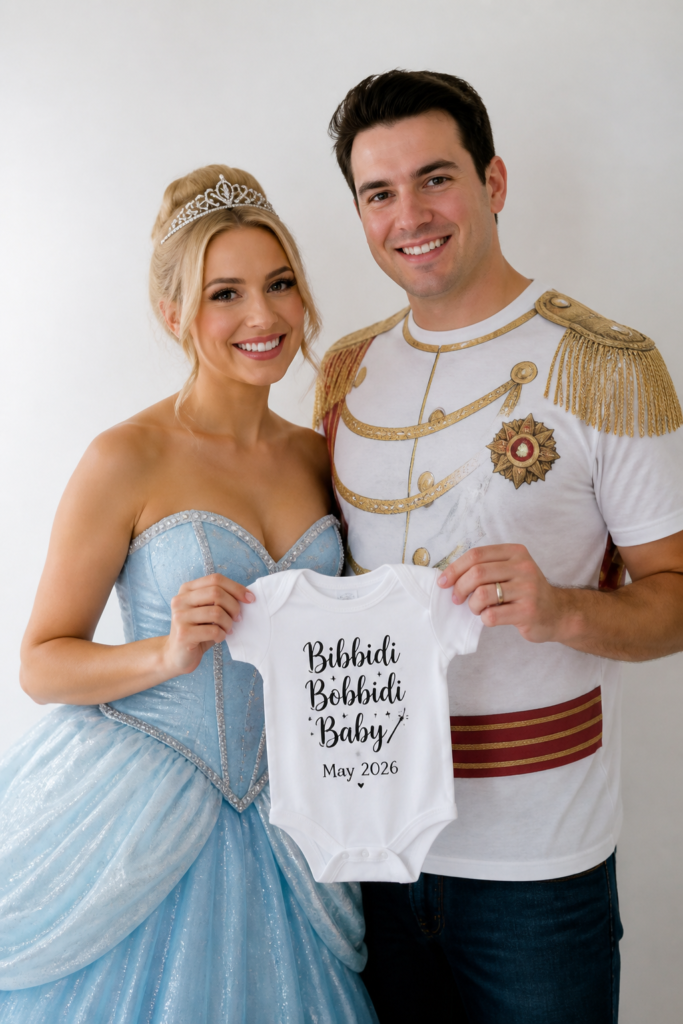 Cinderella and Prince Charming Pregnancy Announcement