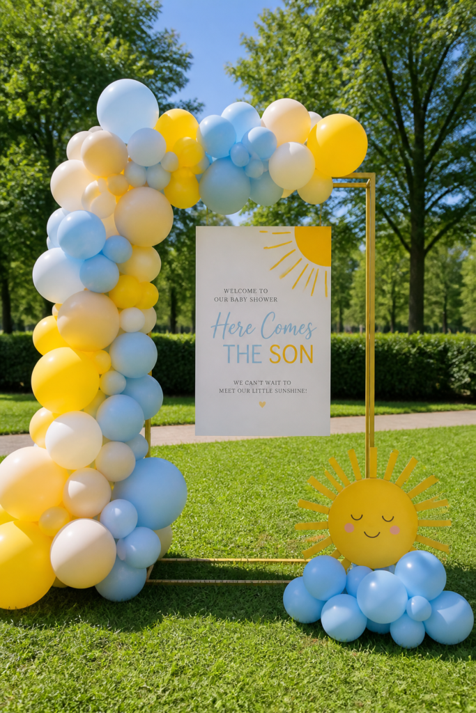 Cloud and Sun Entryway Display