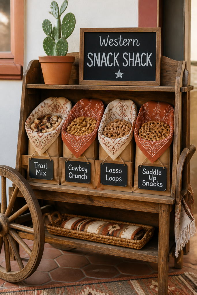 Cowboy Baby Shower Snack Station Ideas