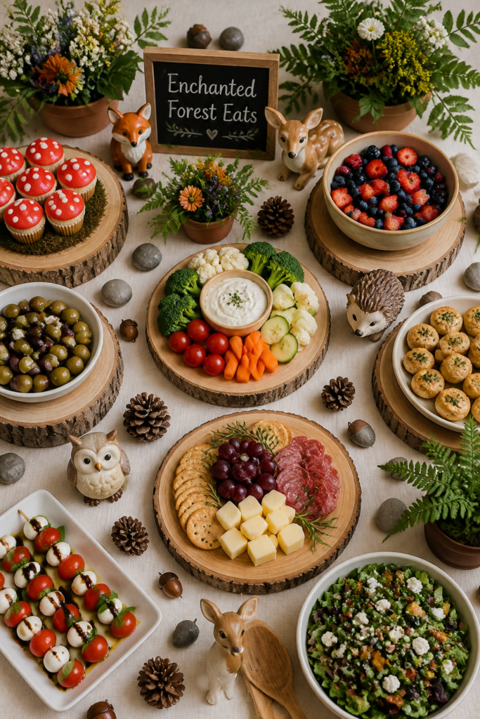 Forest-Inspired Buffet Table