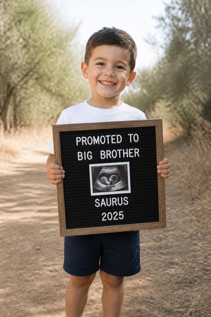 Letter Board Big Brother Pregnancy Announcement