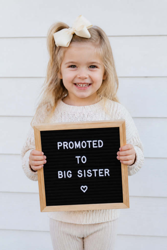 Letter Board Big Sister Announcement
