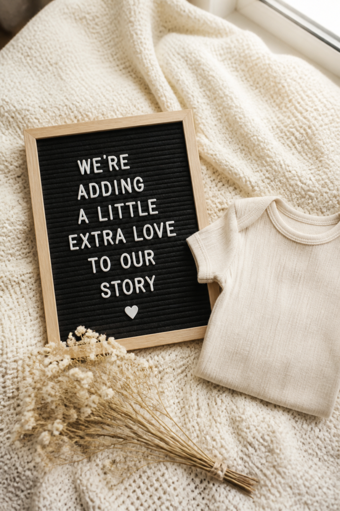 Letter Board Pregnancy Announcement
