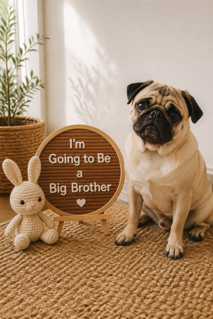 Letter Board Pregnancy Announcement With Your Dog