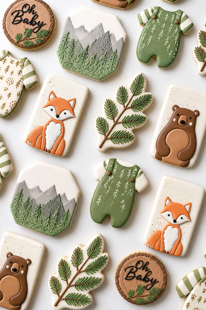 Mountains and Pine Forest Cookies