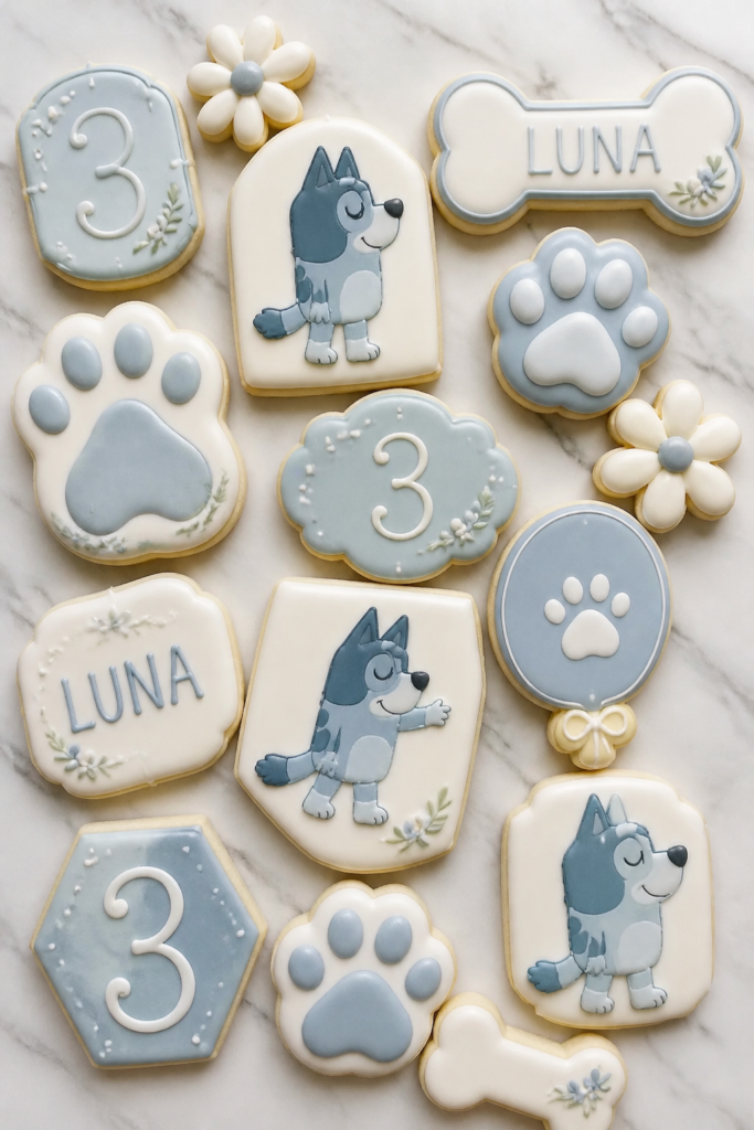 Muted Blue Bluey Cookie Set