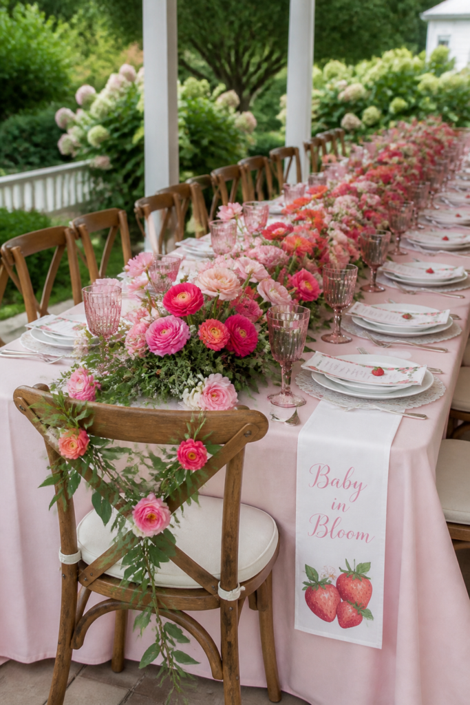 Picnic Style Strawberry Baby Shower