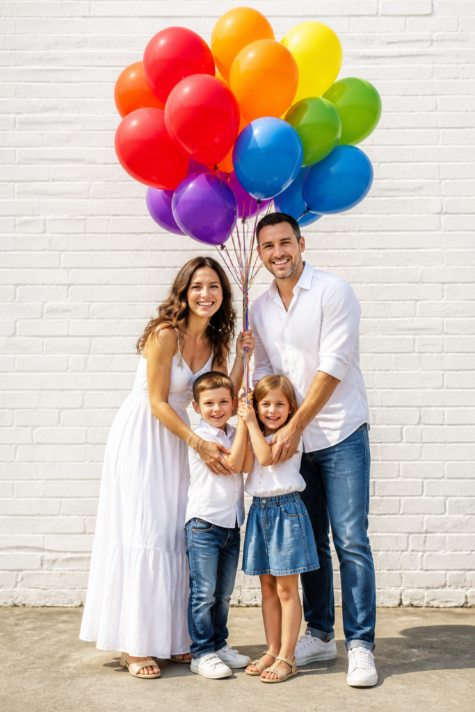 Rainbow Balloons Pregnancy Announcement After Loss