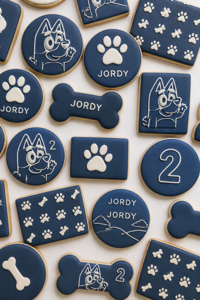 Stamped Fondant Bluey Cookies
