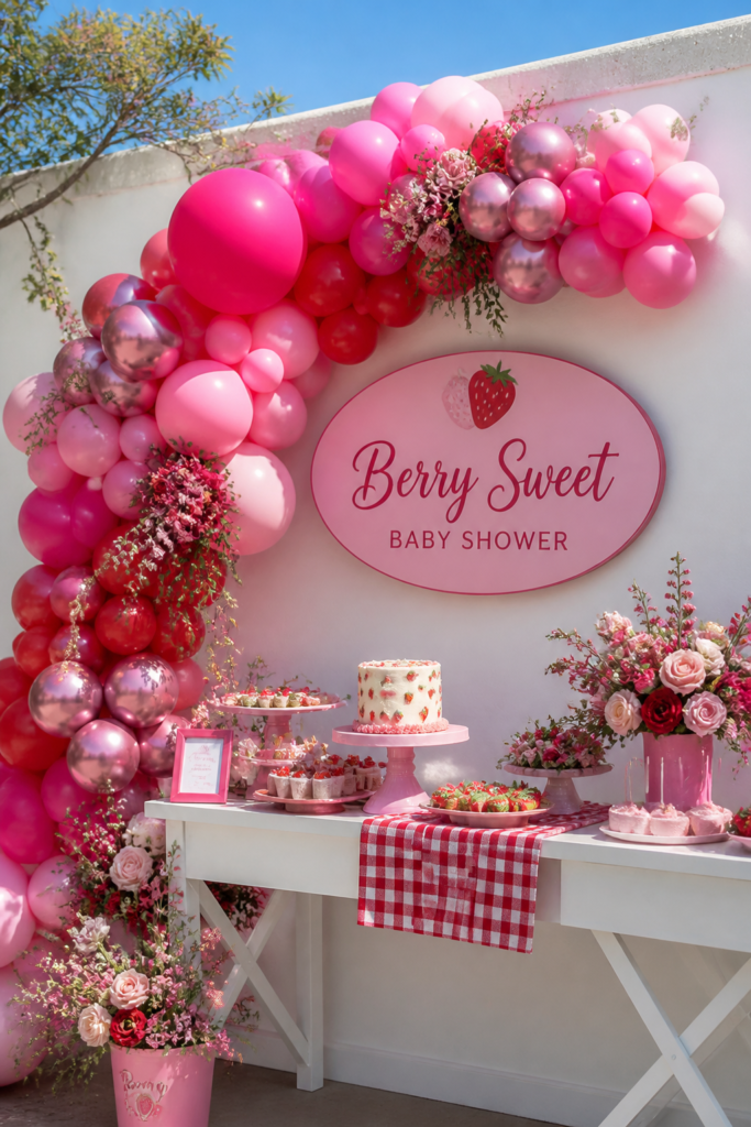 Strawberry Balloon Arch