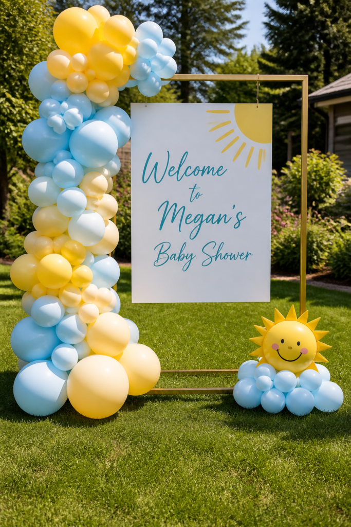 Sunshine Themed Welcome Sign