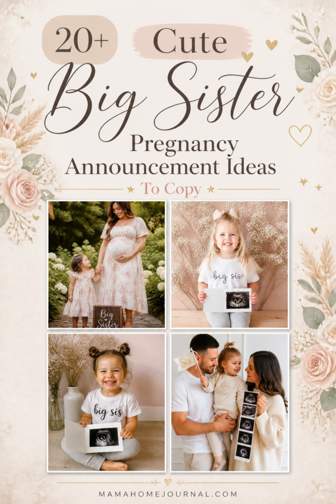 Beautiful Big Sister Pregnancy Announcement Photo Ideas
