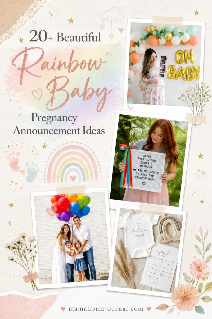 Most Beautiful Rainbow Baby Announcement Photo Ideas