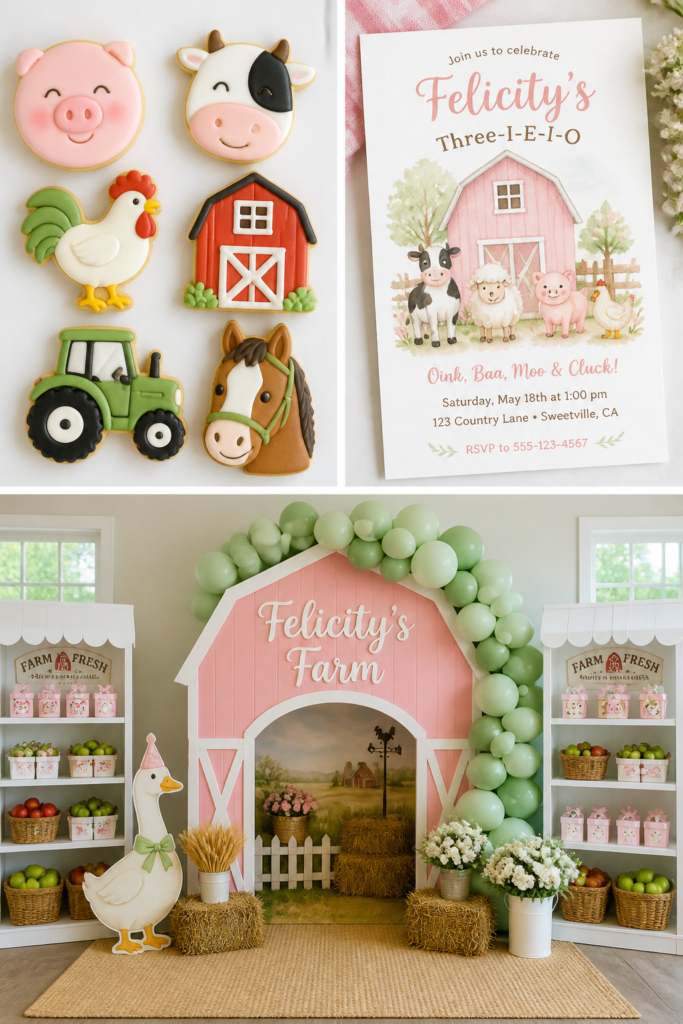 Three-I-E-I-O — Farm Themed 3rd Birthday Party