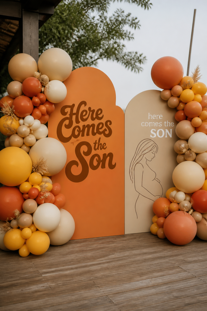 Unique Balloon and Sun Sign Setup