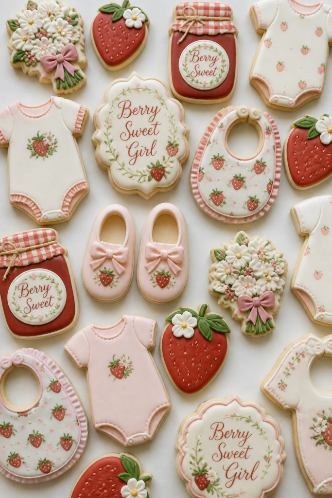 Vintage Strawberry Cookie Set