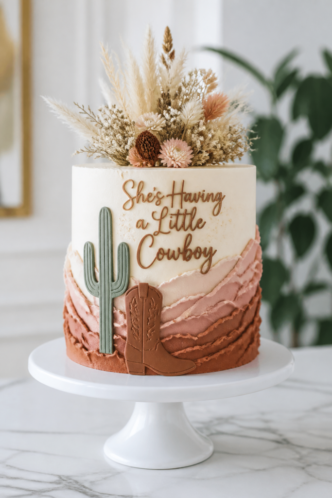 Western Buttercream Ruffle Cake