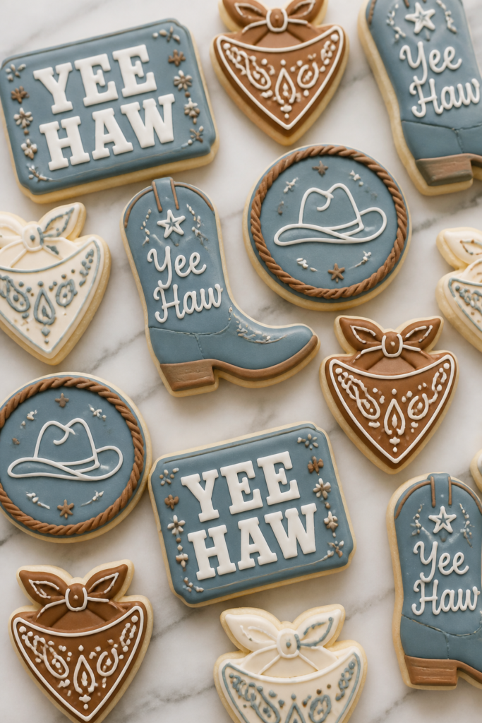 Yee-Haw Baby Shower Cookies