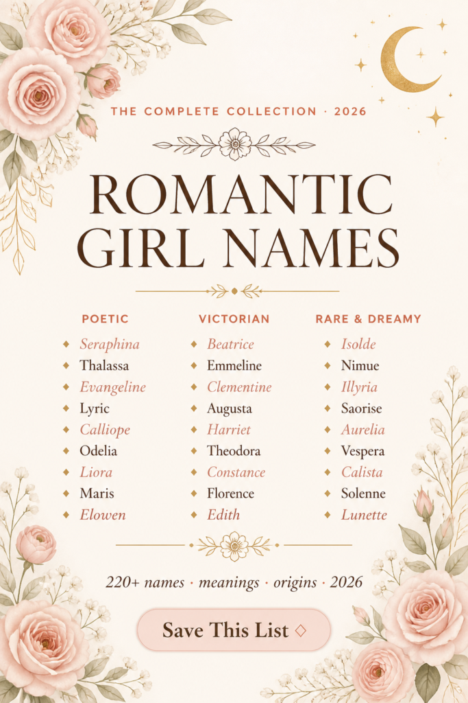 Romantic Girl Names & Their Meanings