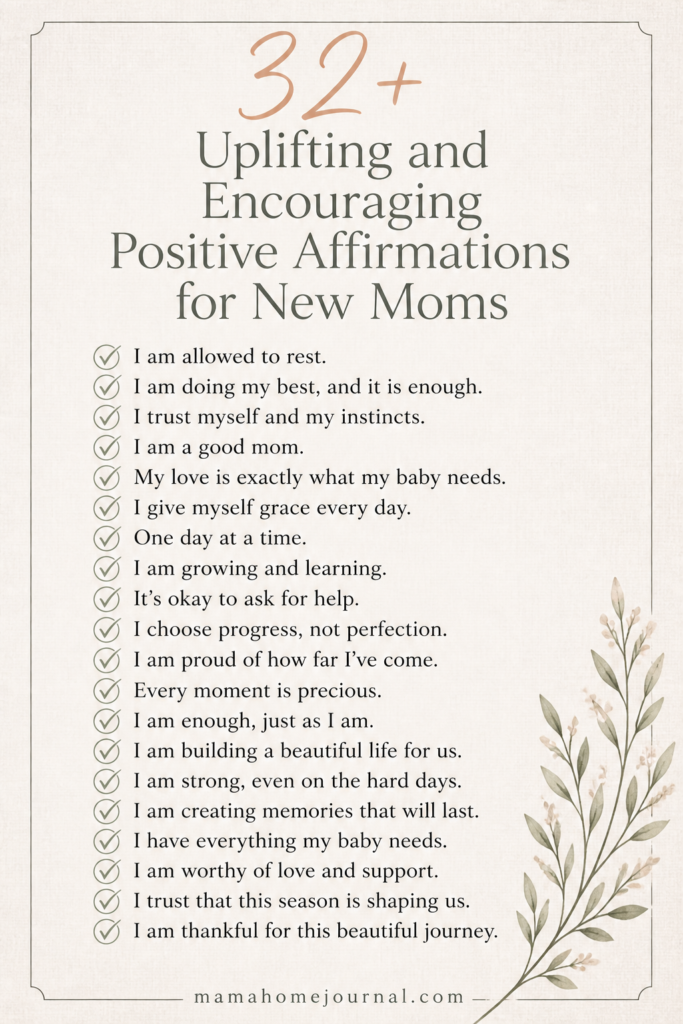 32+ Positive Affirmations for New Moms to Read on Hard Days
