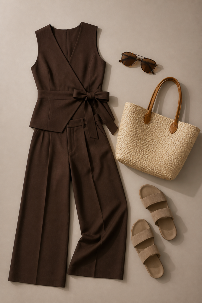A Midi Dress With Waist Definition