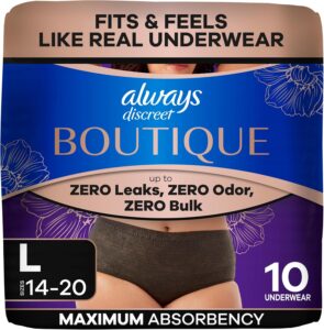 Always Discreet Boutique Incontinence and Postpartum Underwear