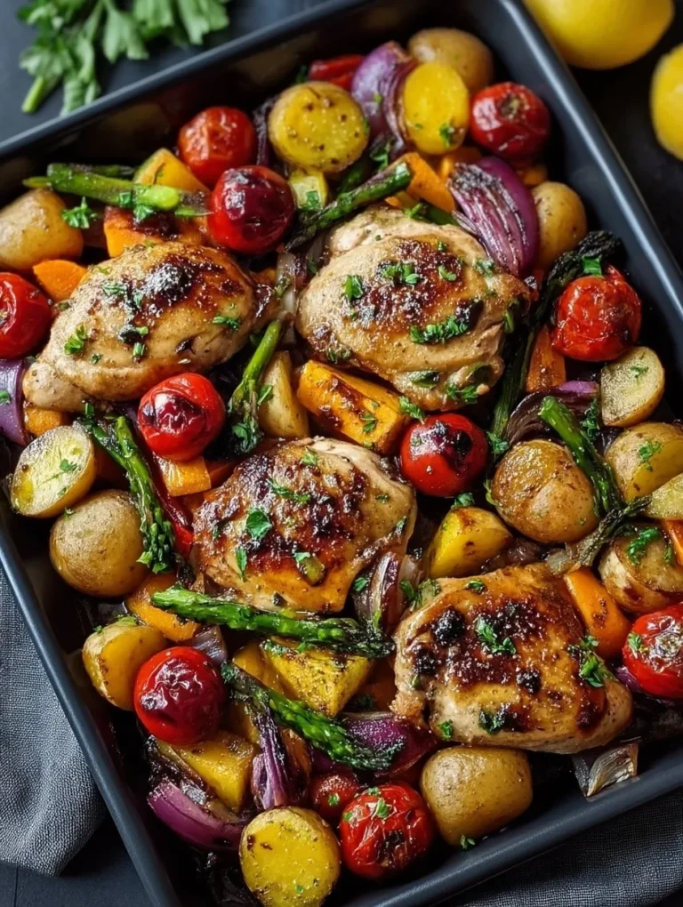 Balsamic Chicken Thighs Sheet Pan Meal
