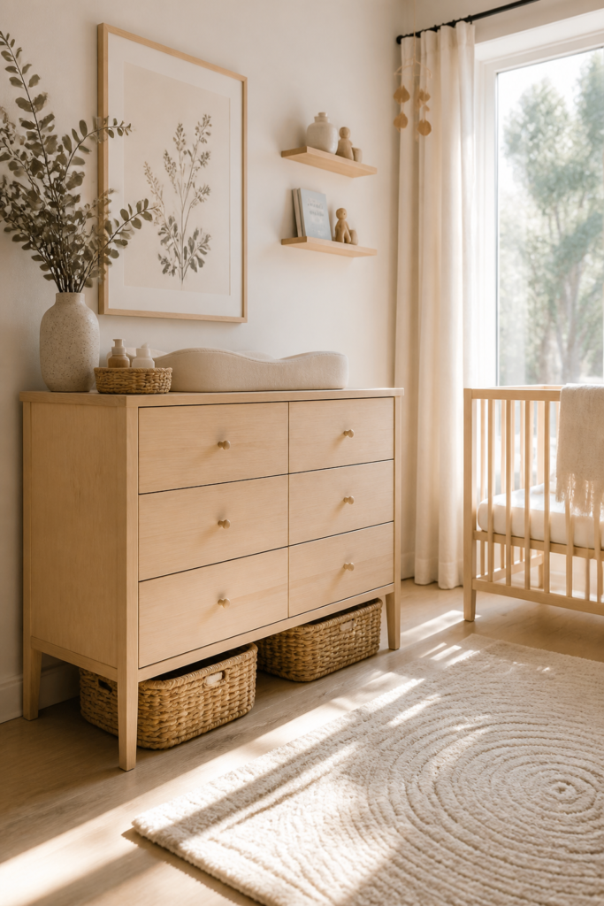 Birch Dresser as Changing Table IKEA Nursery