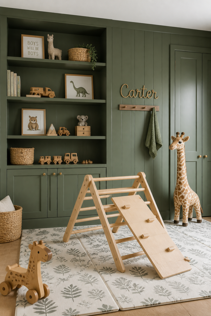 Boy's Sage Green Playroom